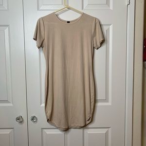 Beige shirt dress